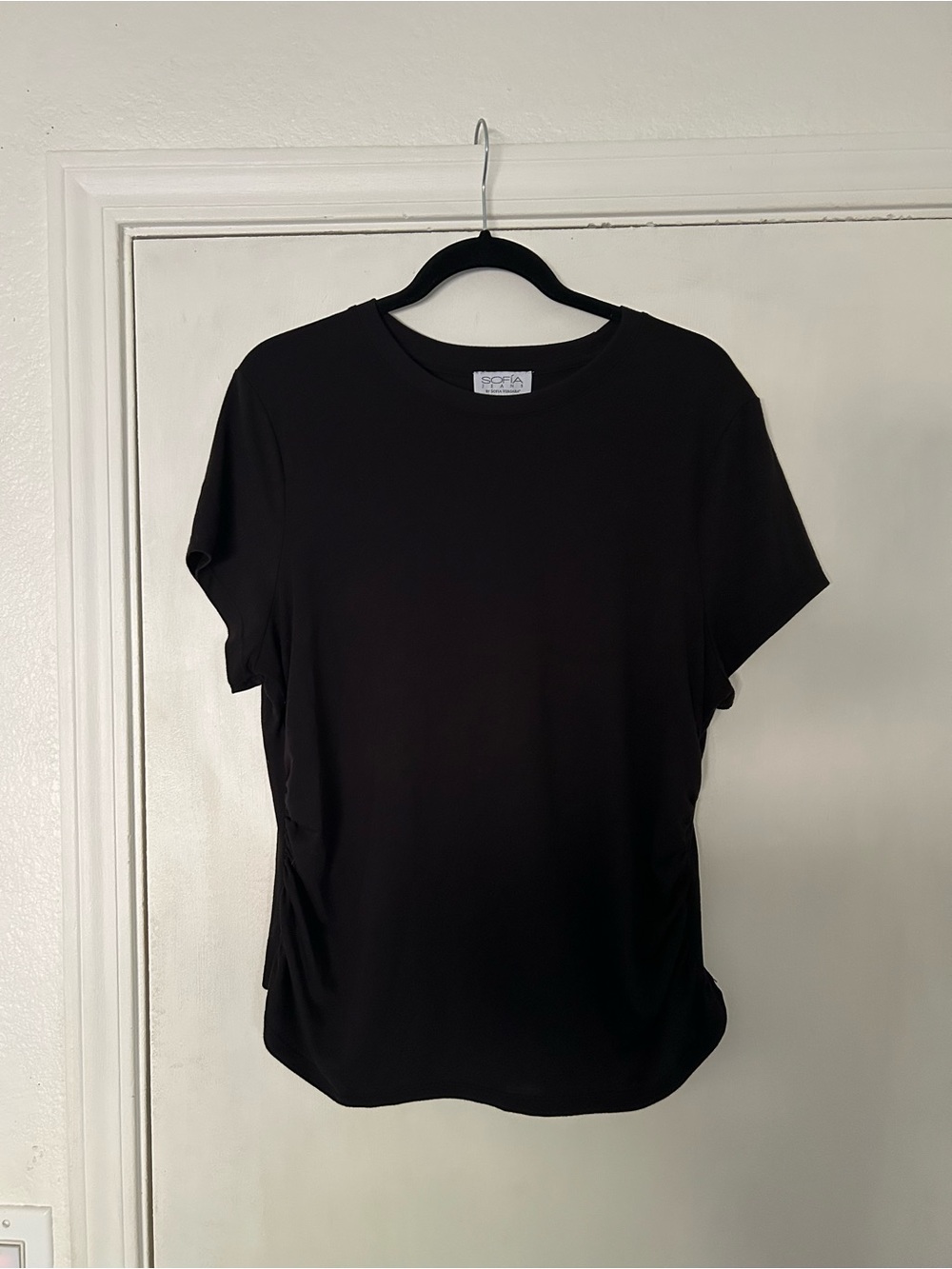 Sofia Vergara Black Short Sleeve Top